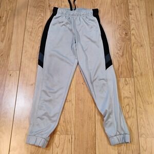 Athletic Works Boys Size 10-12 Gray Black Sweat Pants Pockets Drawstring